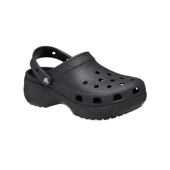 CROCS CLASSIC PLATFORM GLITTER CLOG W CROCS CLASSIC PLATFORM GLITTER CLOG W