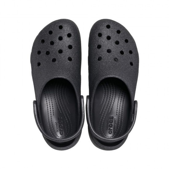 CROCS CLASSIC PLATFORM GLITTER CLOG W CROCS CLASSIC PLATFORM GLITTER CLOG W