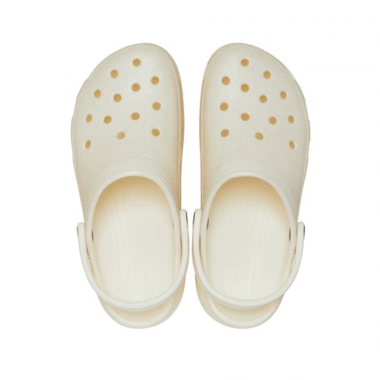 CROCS CLASSIC PLATFORM GLITTER CLOG W CROCS CLASSIC PLATFORM GLITTER CLOG W