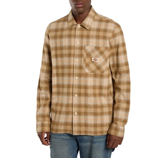 DICKIES FOREST CHECK SHIRT WOOD ASH
