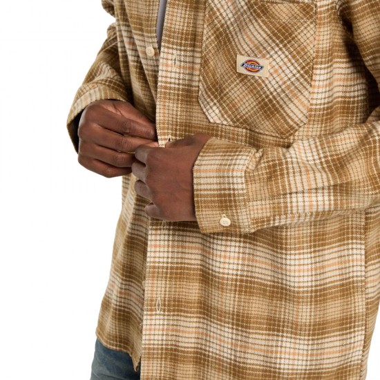 DICKIES FOREST CHECK SHIRT WOOD ASH