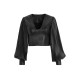 GUESS LS LANI PLEATED PU TOP ΜΠΛΟΥΖΑ ΓΥΝΑΙΚΑ GUESS LS LANI PLEATED PU TOP ΜΠΛΟΥΖΑ ΓΥΝΑΙΚΑ