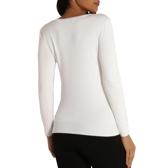 GUESS PASCALE VN LS SWEATER ΠΛΕΚΤΟ ΓΥΝΑΙΚΑ GUESS PASCALE VN LS SWEATER ΠΛΕΚΤΟ ΓΥΝΑΙΚΑ