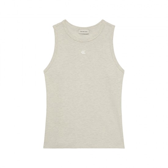 CALVIN KLEIN SL MONOGRAM PATCH WAFFLE RACER TANK