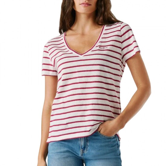 PEPE JEANS MEGAN V NECK STRIPED ΜΠΛΟΥΖΑ ΓΥΝΑΙΚΕΙΟ