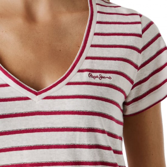 PEPE JEANS MEGAN V NECK STRIPED ΜΠΛΟΥΖΑ ΓΥΝΑΙΚΕΙΟ