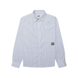 WOODBIRD WBBuzo Warp Stripe Shirt BLUE-WHITE