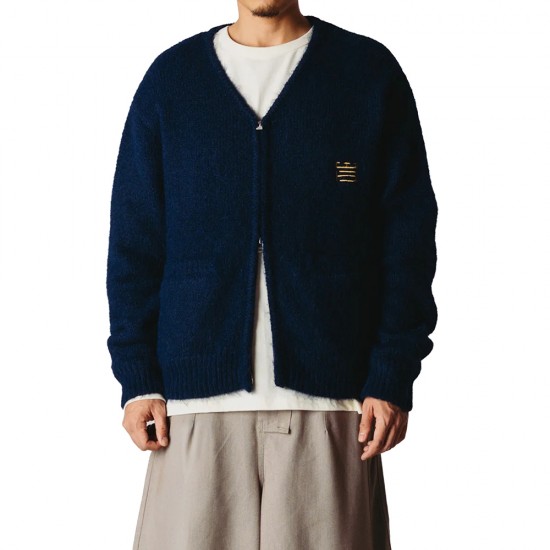 WOODBIRD WBKoon Zip Tiger Cardigan NAVY