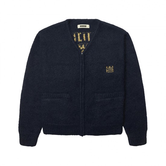 WOODBIRD WBKoon Zip Tiger Cardigan NAVY