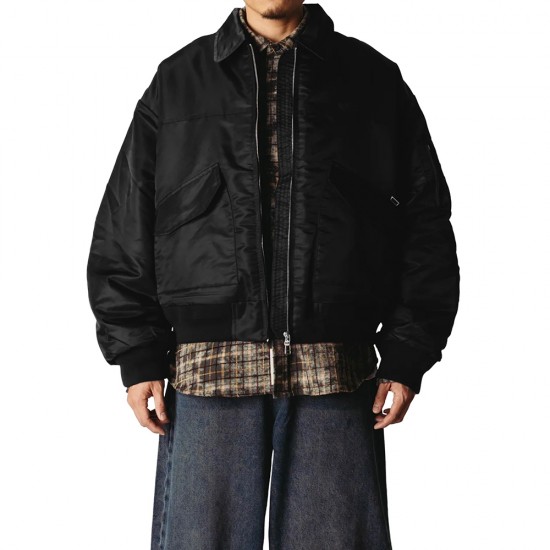 WOODBIRD WBOsamu Bomber Jacket BLACK WOODBIRD WBOsamu Bomber Jacket BLACK