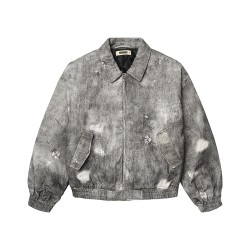 WOODBIRD WBBao Printed Jacket GREY-BLACK