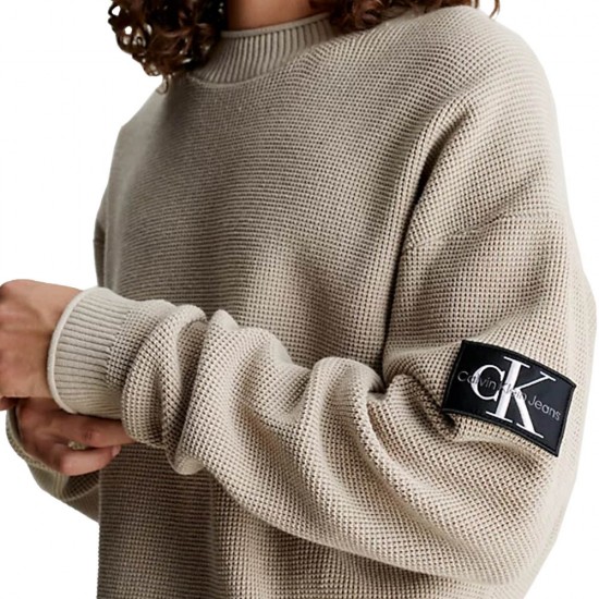 CALVIN KLEIN BADGE RELAXED SWEATER
