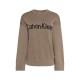 CALVIN KLEIN CONTRAST LOGO LS SWEATER
