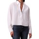 CALVIN KLEIN SOLID BOXY CROPPED SHIRT