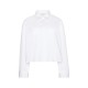 CALVIN KLEIN SOLID BOXY CROPPED SHIRT