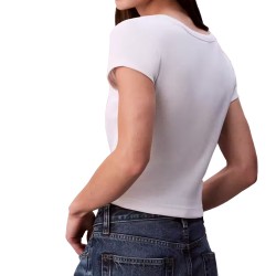 CALVIN KLEIN A-WOVEN LABEL 2X2 RIB BABY TEE ΓΥΝΑΙΚ