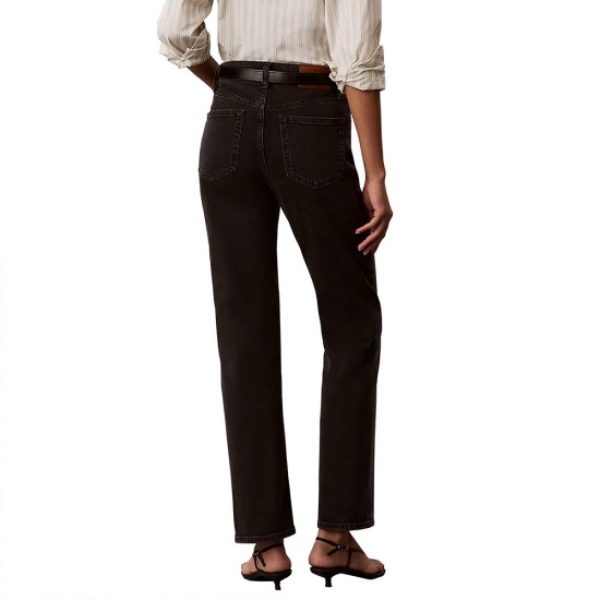 CALVIN KLEIN HIGH RISE STRAIGHT MIDNUGHT BLACK ΓΥΝ