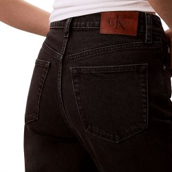 CALVIN KLEIN HIGH RISE STRAIGHT MIDNUGHT BLACK ΓΥΝ