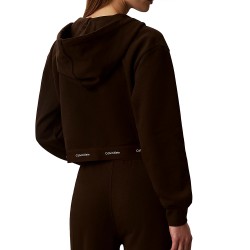 CALVIN KLEIN LS TERRY LOGO WAIST CROPPED FZ ΓΥΝΑΙΚ
