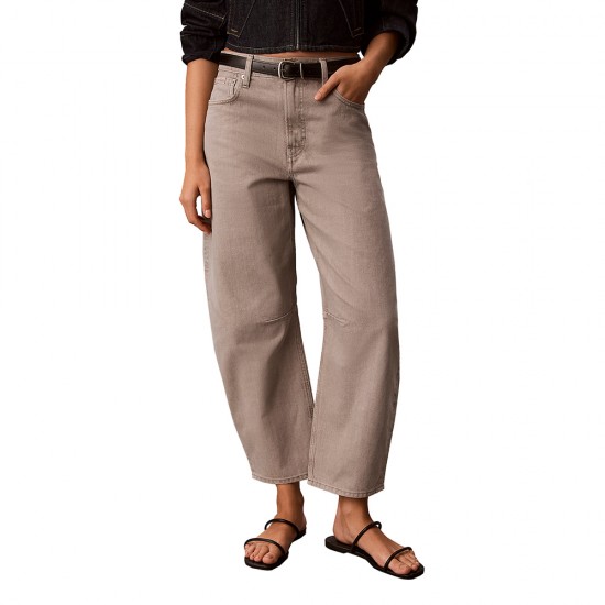 CALVIN KLEIN CROPPED BARREL JEAN GREY SAGE