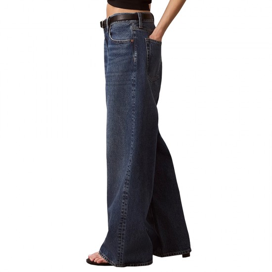 CALVIN KLEIN LOW RISE BAGGY BLUE RODEO DENIM WOMAN