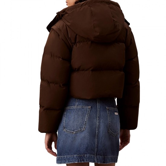 CALVIN KLEIN MATTE DETACHABLE SLV SHORT DOWN ΓΥΝ
