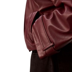 CALVIN KLEIN FAUX LEATHER SHORT FILLED BOMBER ΓΥΝ