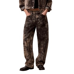 CALVIN KLEIN RELAXED BARREL JEAN BLACK TABACCO ΓΥΝ