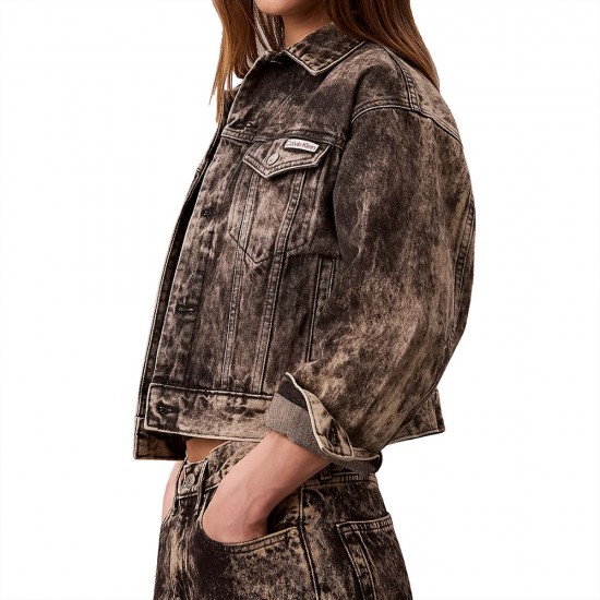 CALVIN KLEIN 90S TRUCKER JACKET BLACK TOBACCO