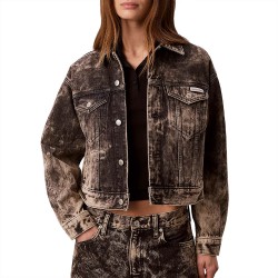 CALVIN KLEIN 90S TRUCKER JACKET BLACK TOBACCO
