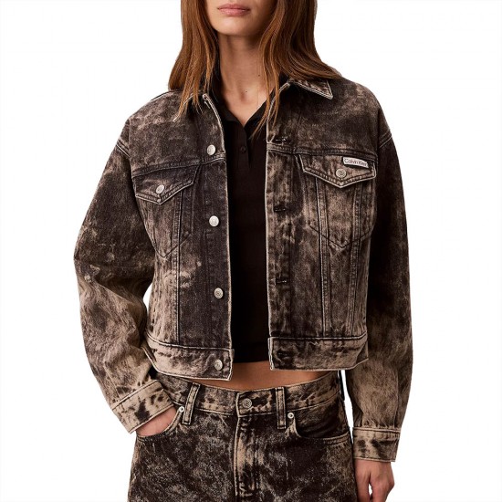 CALVIN KLEIN 90S TRUCKER JACKET BLACK TOBACCO