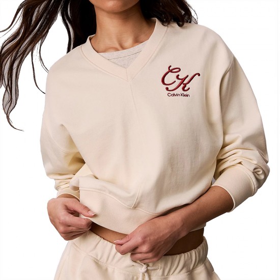 CALVIN KLEIN LS PREMIUM FLEECE SCRIPT VNECK P ΓΥΝ CALVIN KLEIN LS PREMIUM FLEECE SCRIPT VNECK P ΓΥΝ