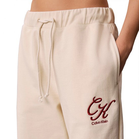 CALVIN KLEIN PREMIUM TERRY SCRIPT LOGO PANT ΓΥN