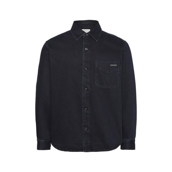 CALVIN KLEIN BLUE BLACK STONE 90S OVERSHIRT