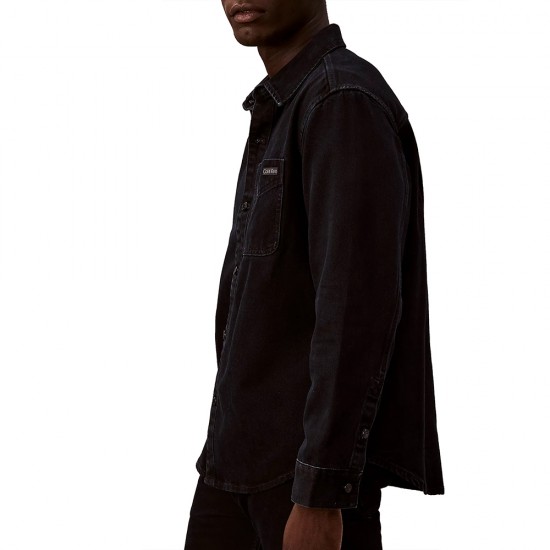 CALVIN KLEIN BLUE BLACK STONE 90S OVERSHIRT