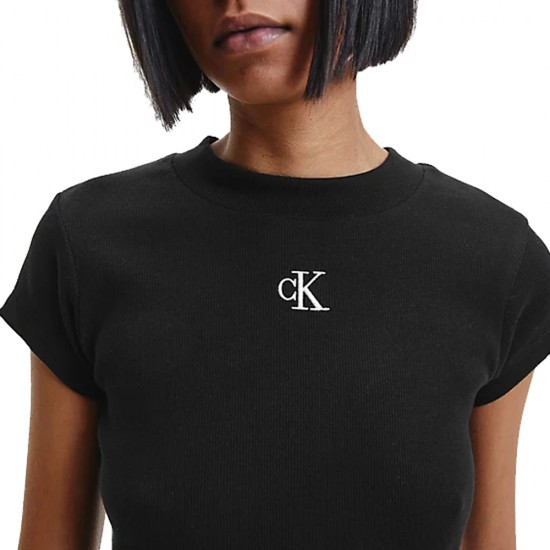 CALVIN KLEIN CK RIB CROPPED SLIM TEE ΓΥΝΑΙΚΑ