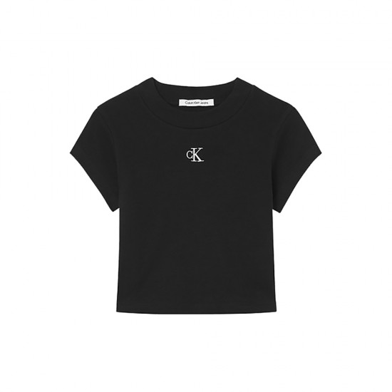 CALVIN KLEIN CK RIB CROPPED SLIM TEE ΓΥΝΑΙΚΑ