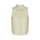 CALVIN KLEIN WOVEN LABEL SLEEVELESS SHIRT