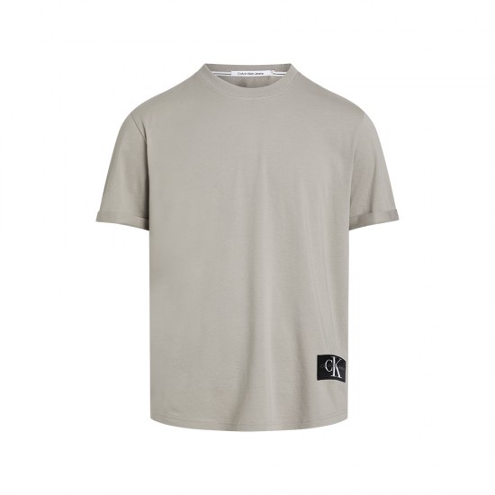 CALVIN KLEIN BADGE TURN UP SLEEVE T-SHIRT