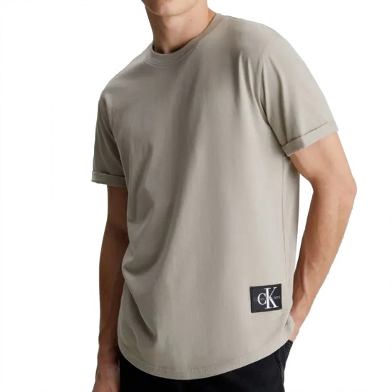 CALVIN KLEIN BADGE TURN UP SLEEVE T-SHIRT