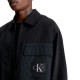 CALVIN KLEIN MIX MEDIA ZIP THROUGH OVERSHIRT