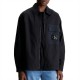 CALVIN KLEIN MIX MEDIA ZIP THROUGH OVERSHIRT