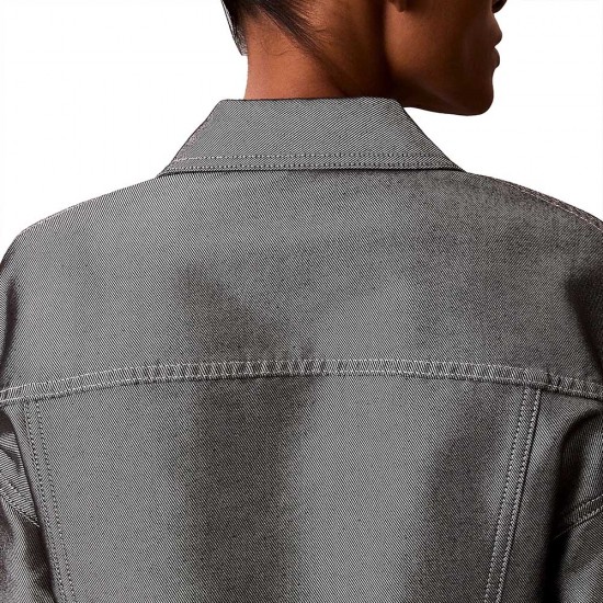 CALVIN KLEIN DENIM BOMBER JACKET DENIM SHINE