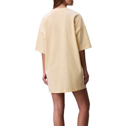 CALVIN KLEIN SS WOVEN LABEL OVERSIZED TEE DRESS