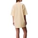 CALVIN KLEIN SS WOVEN LABEL OVERSIZED TEE DRESS