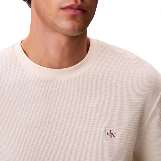 CALVIN KLEIN SS WAFFLE BADGE CREWNK TEE ΑΝΔΡΑΣ