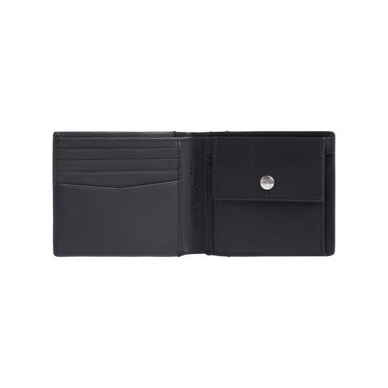 CALVIN KLEIN LOGO PRINT BIFOLD W/COIN