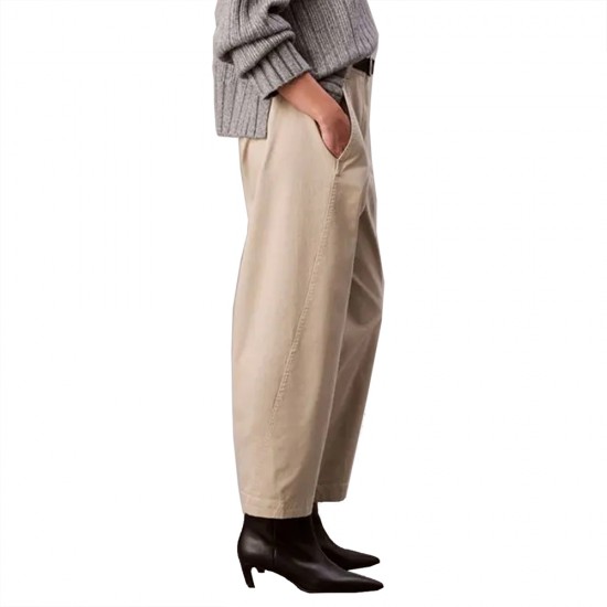 CALVIN KLEIN STRETCH COTTON TWILL BARREL LEG