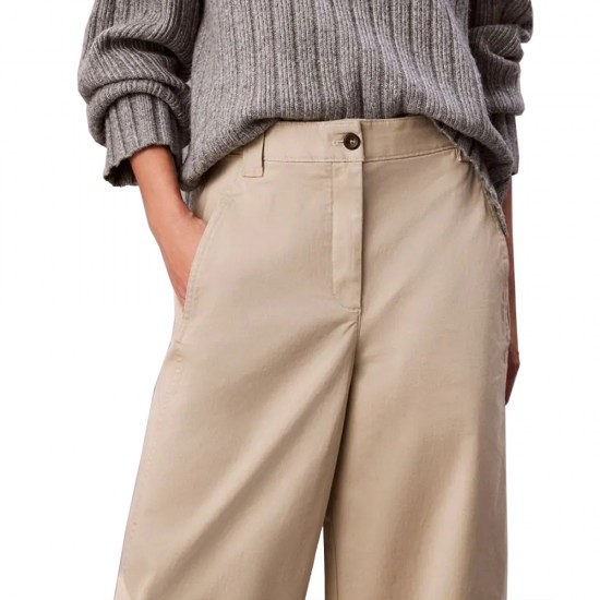 CALVIN KLEIN STRETCH COTTON TWILL BARREL LEG