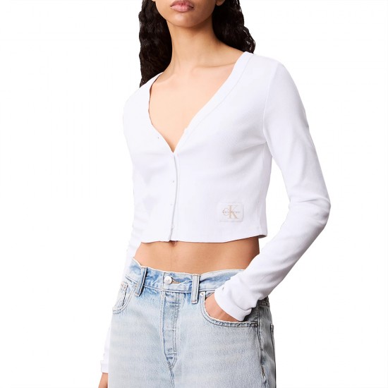 CALVIN KLEIN A-LS WVN LBL 2X2 CTT ΓΥΝΑΙΚΕΙΟ